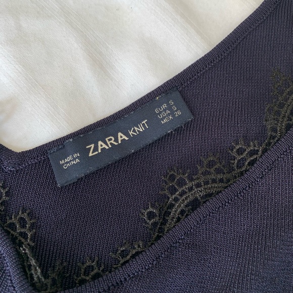 ZARA Knit Tank with lace - Picture 2 of 4